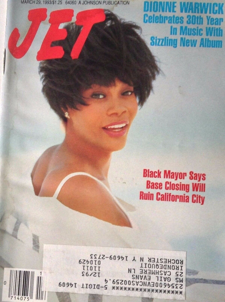 Jet Magazine Dionne Warwick March 29, 1993 090517nonrh