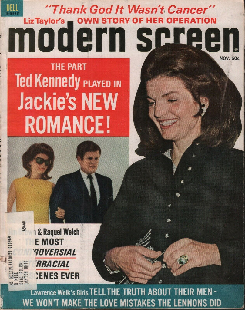 Modern Screen November 1968 Ted Kennedy Jacke Raquel Welch 062019AME