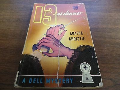 13 at Dinner Agatha Christie Dell Mapback 1933 Mystery Novel 122915ame