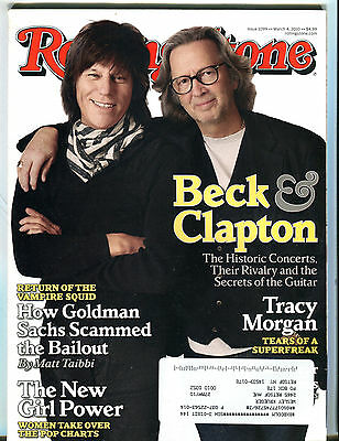 Rolling Stone Magazine March 4 2010 Jeff Beck Eric Clapton w/ML EX 032516jhe