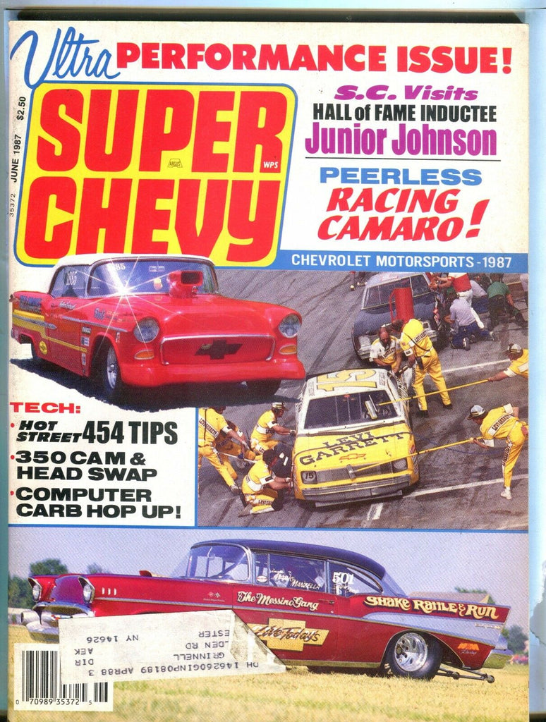 Super Chevy Magazine June 1987 Junior Johnson EX w/ML 031717nonjhe