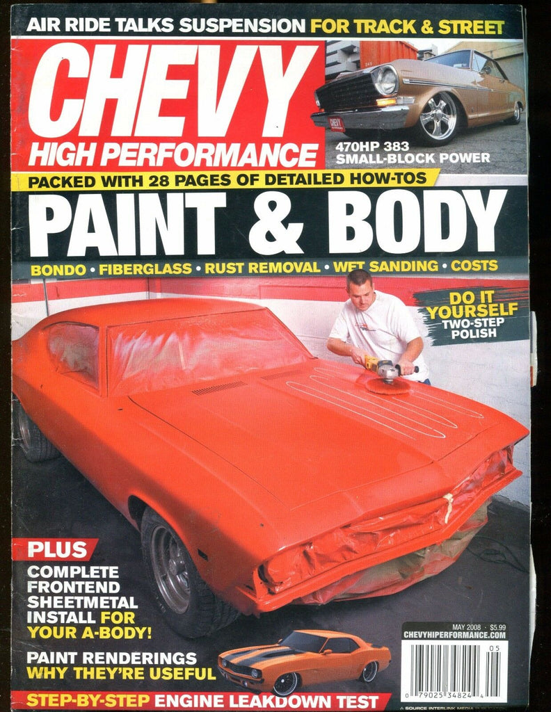 Chevy High Performance Magazine May 2008 Paint & Body EX No ML 030317nonjhe