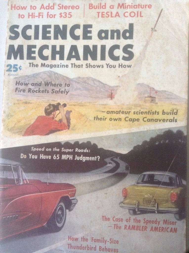 Science And Mechanics Magazine Fire Rockets Safe August 1958 090217nonrh