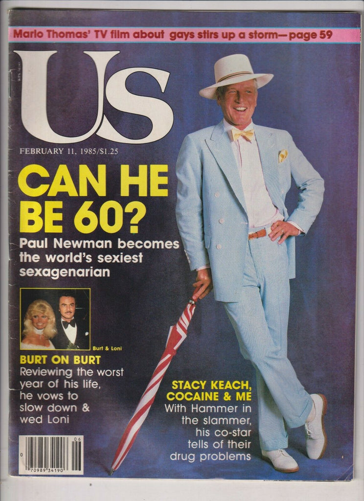 US Magazine Paul Newman Burt Reynolds Loni Anderson February 11 1985 020520nonr