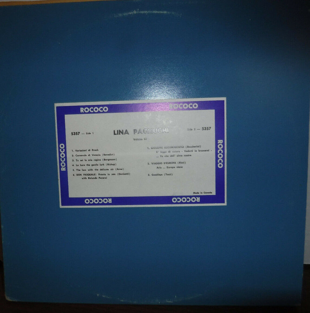 Lina Pagliughi Volume III #5357 vinyl 010218LLE