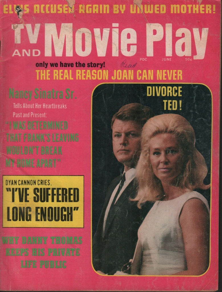 Tv and Movie Play June 1971 Ted Joan Kennedy Nancy Sinatra 062519AME