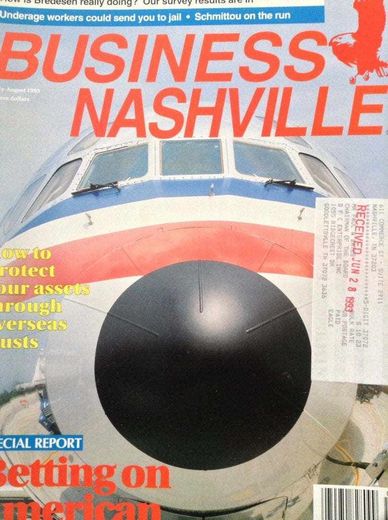 Business Nashville Magazine Betting On American July/August 1993 120618nonrh