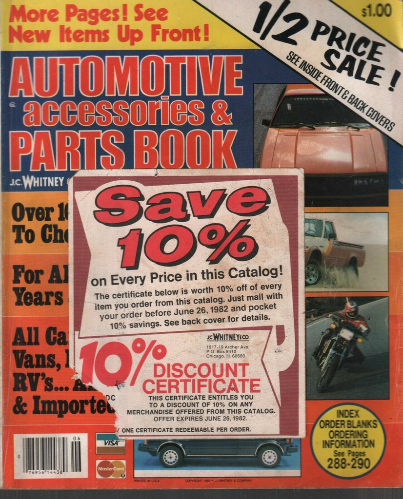 J.C. Whitney & Company 1982 Auto Parts & Accessories Catalog #421 121919AMA