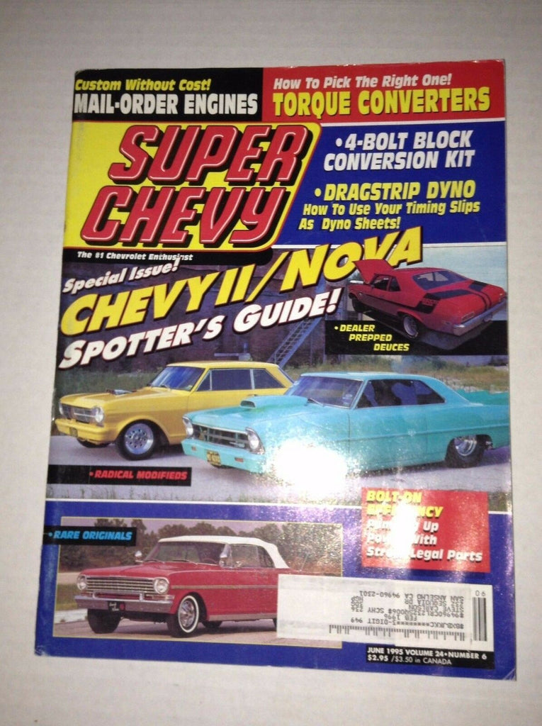 Super Chevy Magazine Chevy II/ Nova Spotter's Guide June 1995 030717NONRH