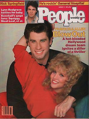 People Weekly August 17 1981 Travolta & Allen, Rick Springfield EX 012716DBE