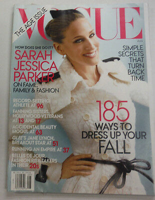 Vogue Magazine Sarah Jessica Parker & Simple Secrets August 2011 NO ML 070315R