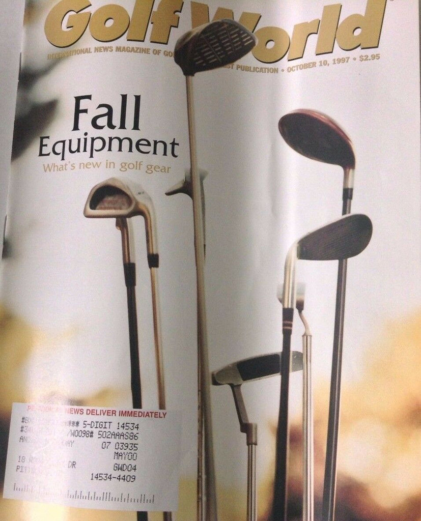 Golf World Magazine Fall Equipment What's New October 10, 1997 072417nonrh