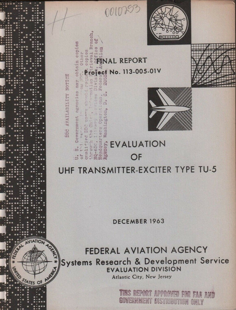 FAA Systems R&D December 1963 UHF Transmitter-Exciter Type TU-5 exFAA 062918DBE2