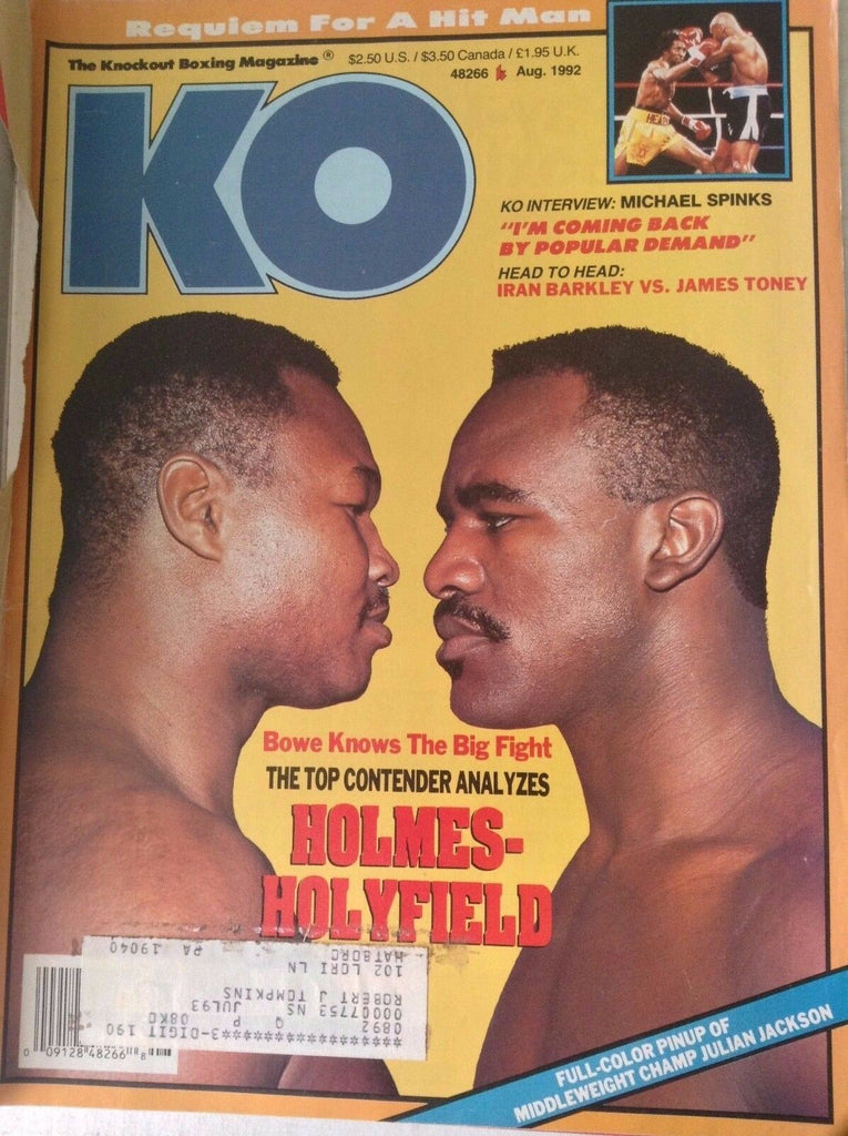 KO Magazine Riddick Bowe, Larry Holmes Evander August 1992 081617nonrh2
