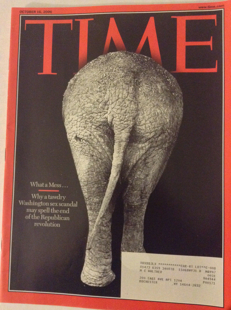 Time Magazine Washington Sex Scandal Republicans October 16, 2006 081017nonrh