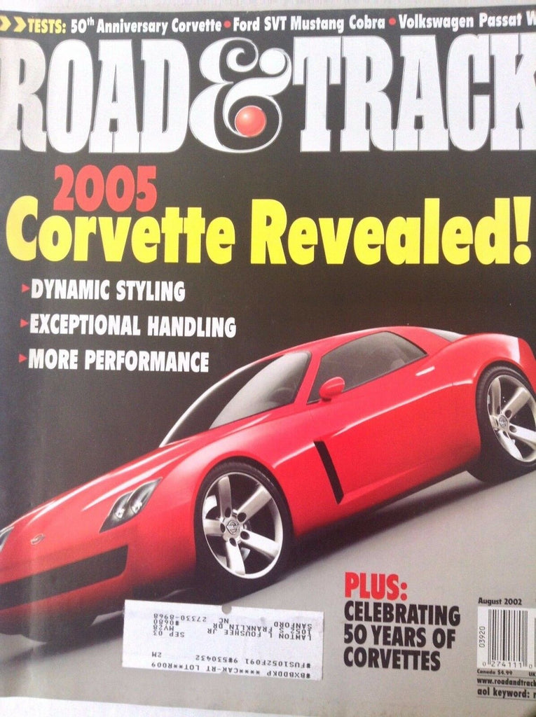 Road & Track Magazine 2005 Corvette Reveal August 2002 083017nonrh