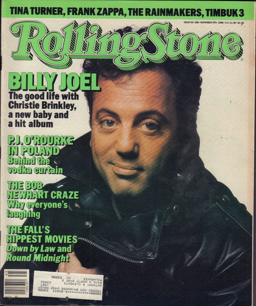 Rolling Stone November 6 1986 Billy Joel, Bob Newhart w/ML VG 122816DBE