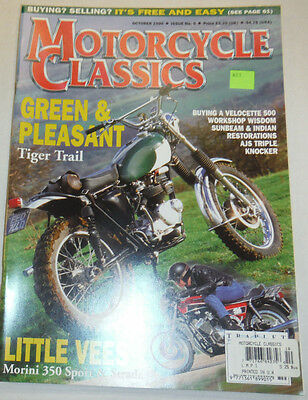 Motorcycle Classics Magazine Velocette 500 & AJS Triple October 1996 012715R