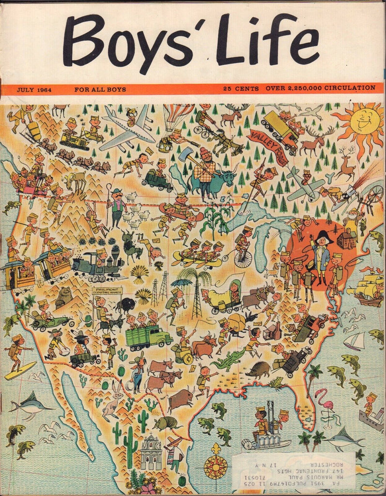 Boy's Life July 1964 Boy Scouts of America w/ML 011617DBE