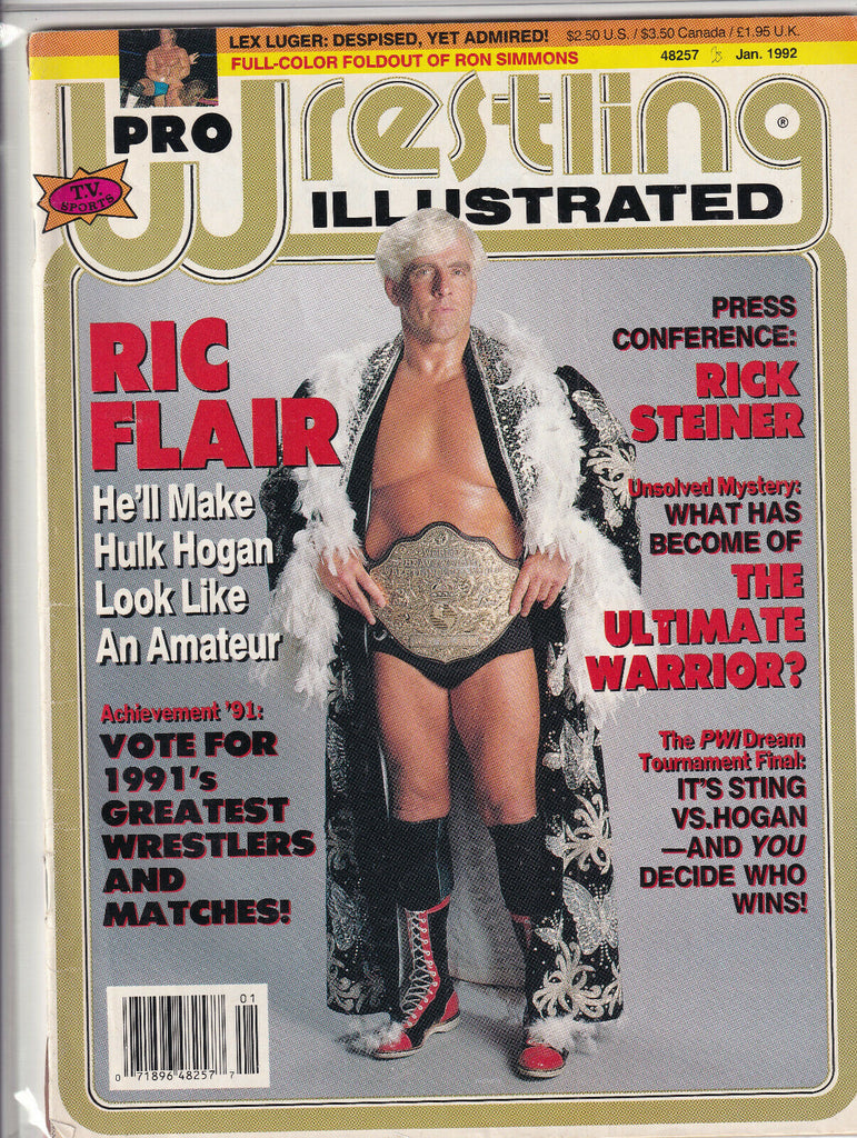 Pro Wrestling Illustrated Ric Flair Rick Steiner January 1992 052819nonr