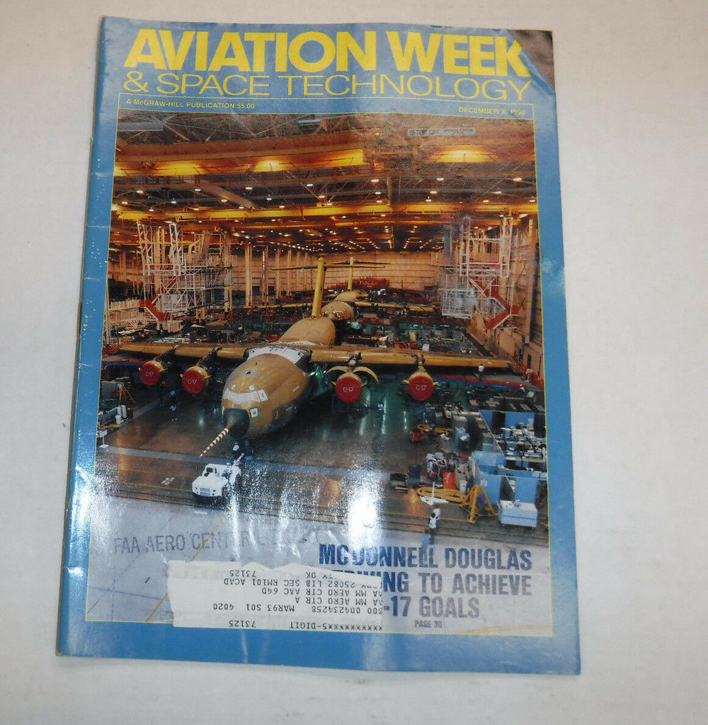 Aviation Week Magazine McDonnell Douglas December 3, 1990 FAA 110216R