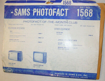 Sams Photofact Magazine RCA & Catalina No.1568 May 1976 022615r