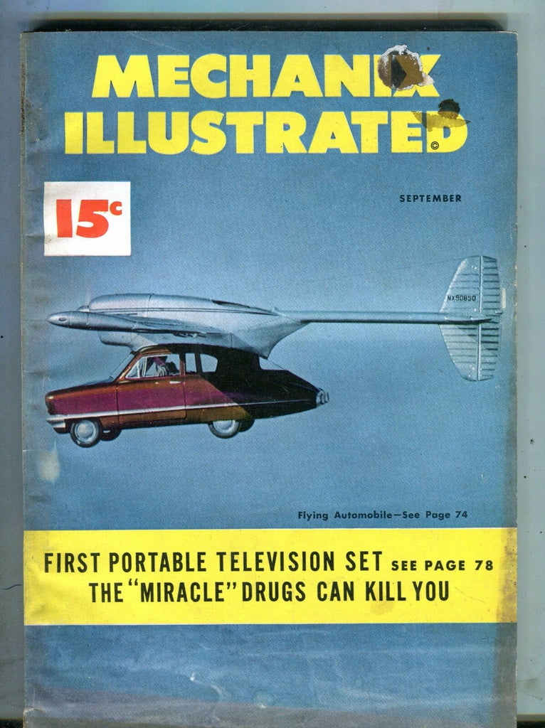 Mechanix Illustrated Magazine September 1948 Flying Automobile 062817nonjhe
