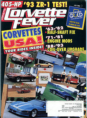 Corvette Fever Magazine July 1993 Corvettes USA! EX 031816jhe