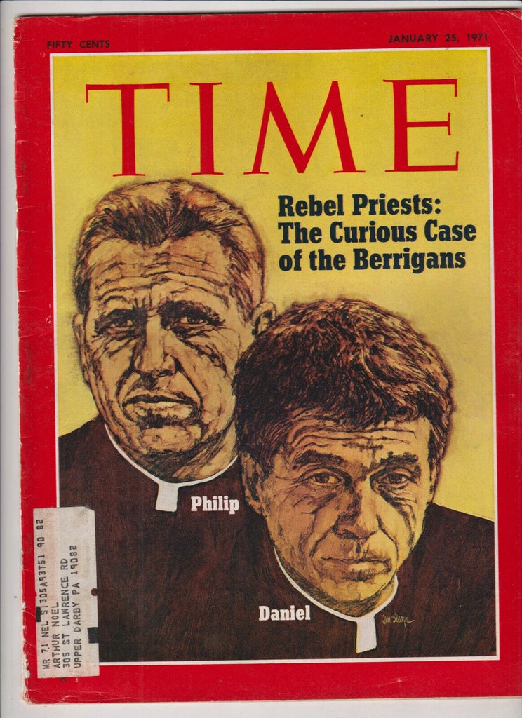 Time Mag Rebel Priests Case Of The Berrigans January 25, 1971 112619nonr