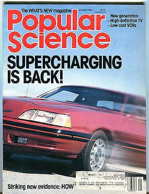 Popular Science Magazine January 1987 Supercharging Is Back! VGEX 032116jhe