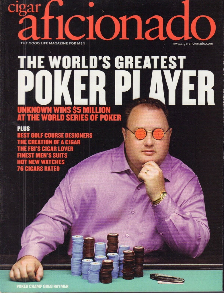 Cigar Aficionado October 2004 Greg Raymer Vg 010317DBE