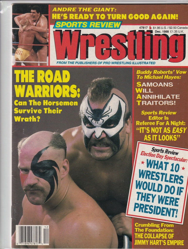 Sports Review Wrestling Road Warriors Andre The Giant December 1988 060419nonr