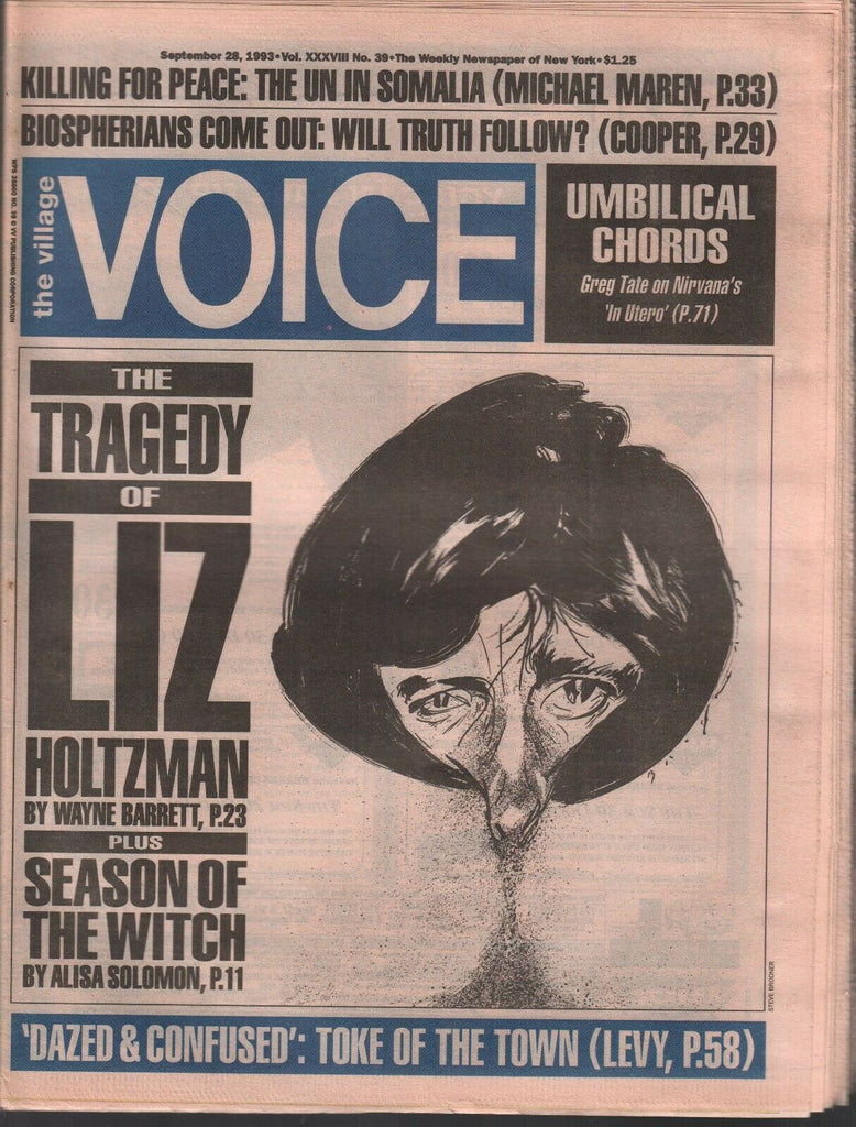 The Village Voice NYC September 28 1993 Greg Tate NIrvana Liz Holtman 012120AME