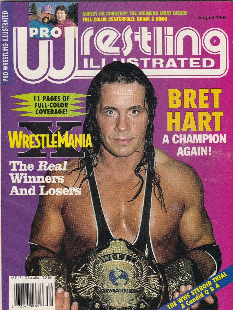 Pro Wrestling Illustrated Bret Hart Wrestlemania X August 1994 060519nonr
