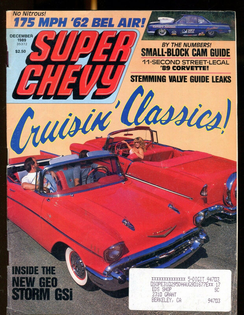 Super Chevy Magazine December 1989 Geo Storm Corvette EX w/ML 031417nonjhe