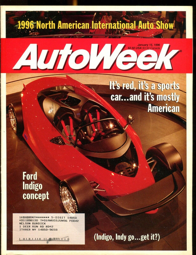 AutoWeek Magazine March 25 1996 Ferrari EX w/ML 022717nonjhe