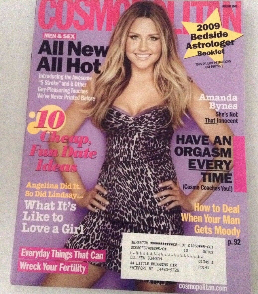 Cosmopolitan Magazine Amanda Bynes Cheap Dates January 2009 072217nonrh