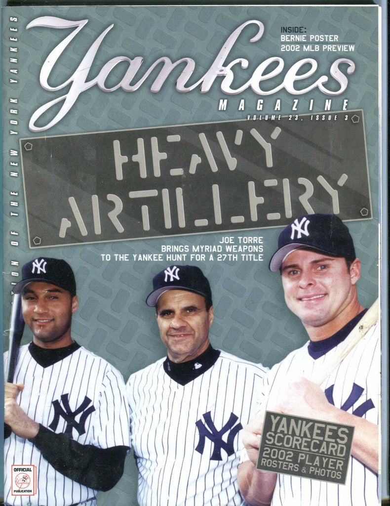 Yankees Magazine 2002 Joe Torre Derek Jeter EX 051517nonjhe
