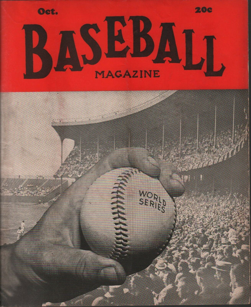 Baseball Magazine October 1938 World Series Lou Gehrig NY Yankees 012220AME2