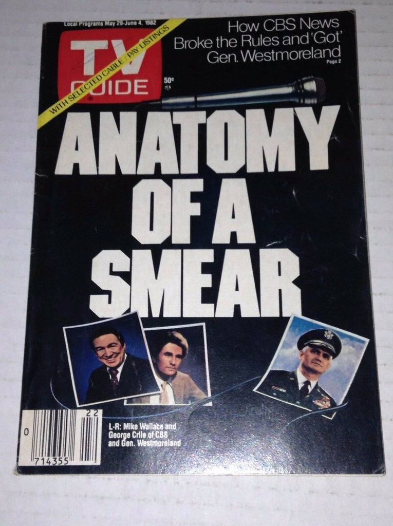 Tv Guide Magazine Anatomy Of A Smear Mike Wallace May 29-June 4 1982 021517RH