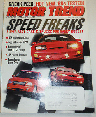 Motor Trend Magazine 425 HP Mustang Cobra September 1997 012115R