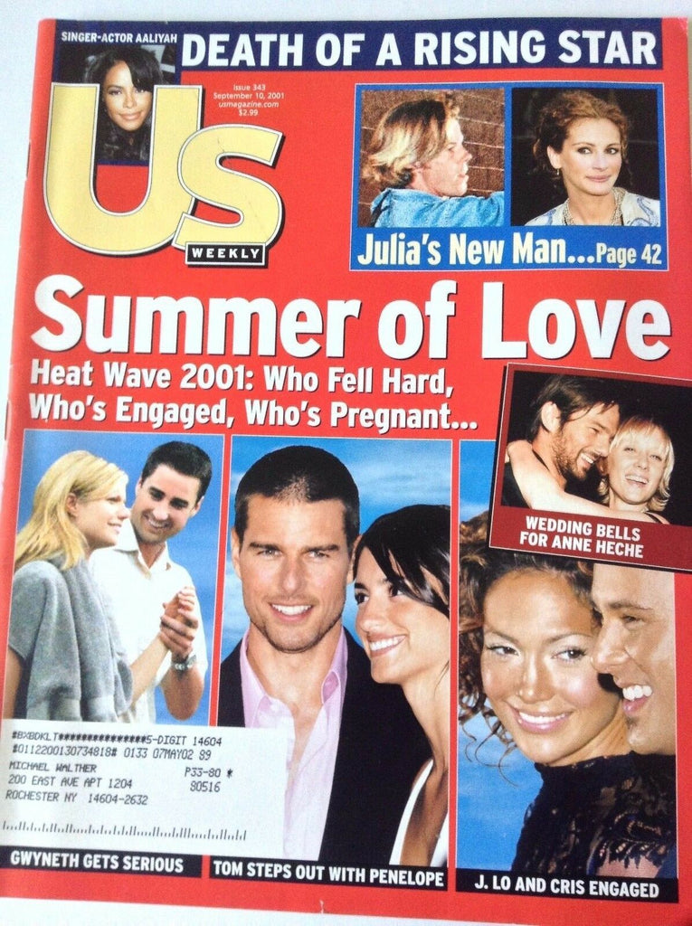 US Weekly Magazine Tom Cruise Jennifer Lopez September 10, 2001 051517nonrh