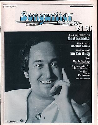 Songwriter Magazine November 1976 Neil Sedaka , Tin Pan Ally EX 112315DBE2