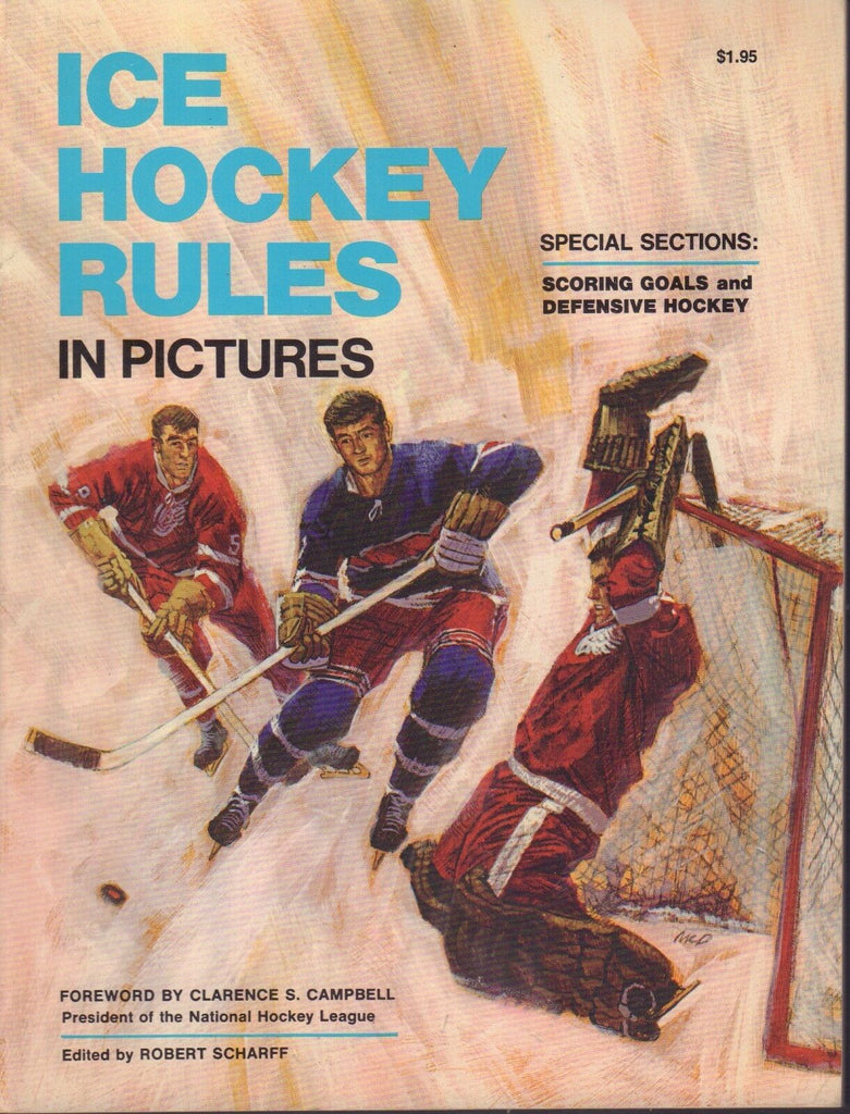 Ice Hockey Rules In Pictures Book 1972 Clarence Campbell 071817nonjhe