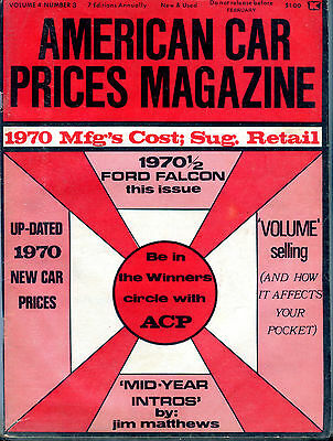 American Car Prices Magazine 1969 Winners Circle With ACP EX 122815jhe2