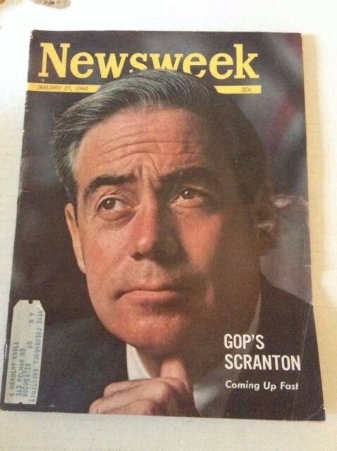 Newsweek Magazine William Scranton January 27, 1964 101216R