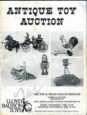 Antique Toy Auction Catalog November 7-8 1986 Lloyd Ralston Toys VG 081116jhe