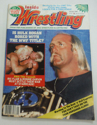 Inside Wrestling Magazine Hulk Hogan Ric Flair January 1988 062615R