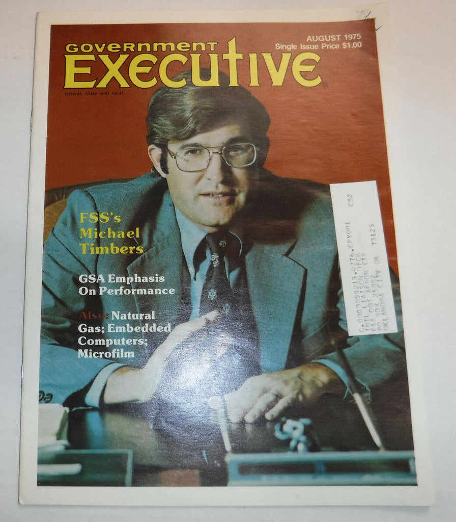Government Executive Magazine FSS's Michael Timbers August 1975 FAL FAA 102016R