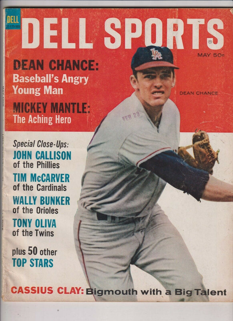 Dell Sports Mag Dean Chance Mickey Mantle Cassius Clay May 1965 111219nonr2